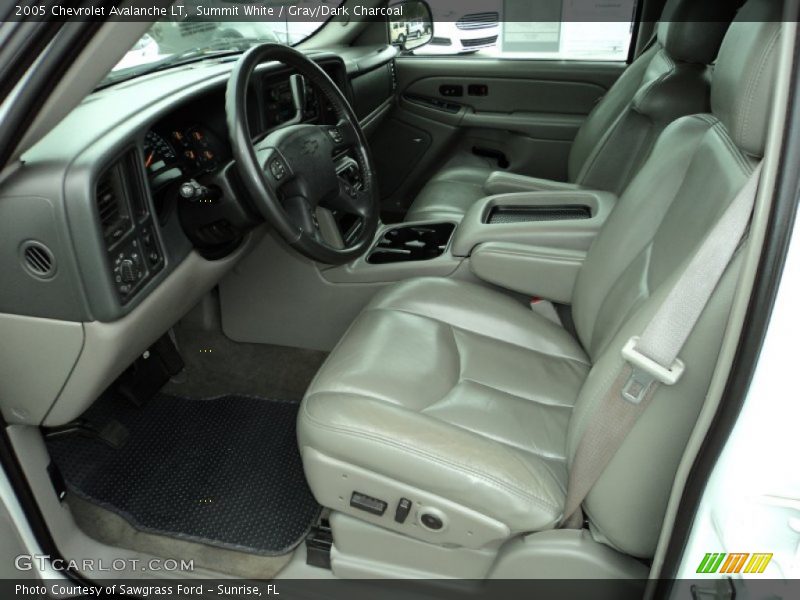 Summit White / Gray/Dark Charcoal 2005 Chevrolet Avalanche LT