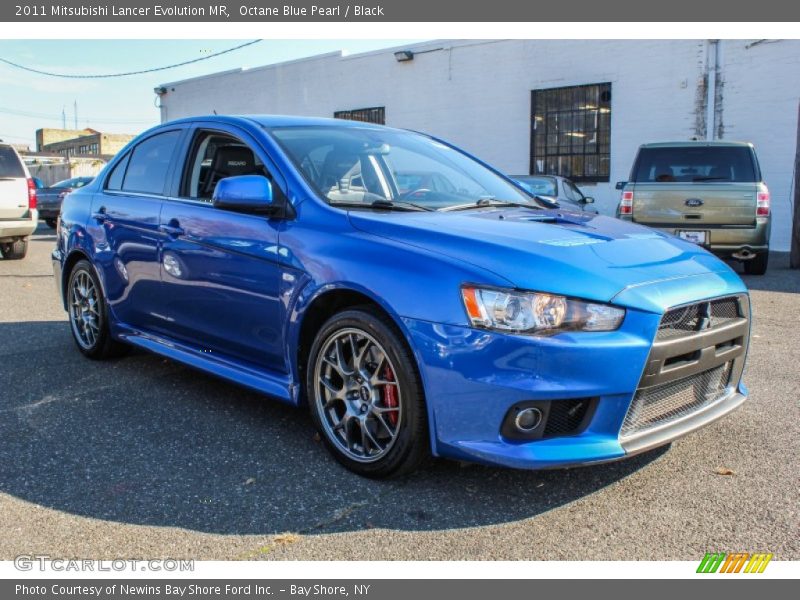 Octane Blue Pearl / Black 2011 Mitsubishi Lancer Evolution MR