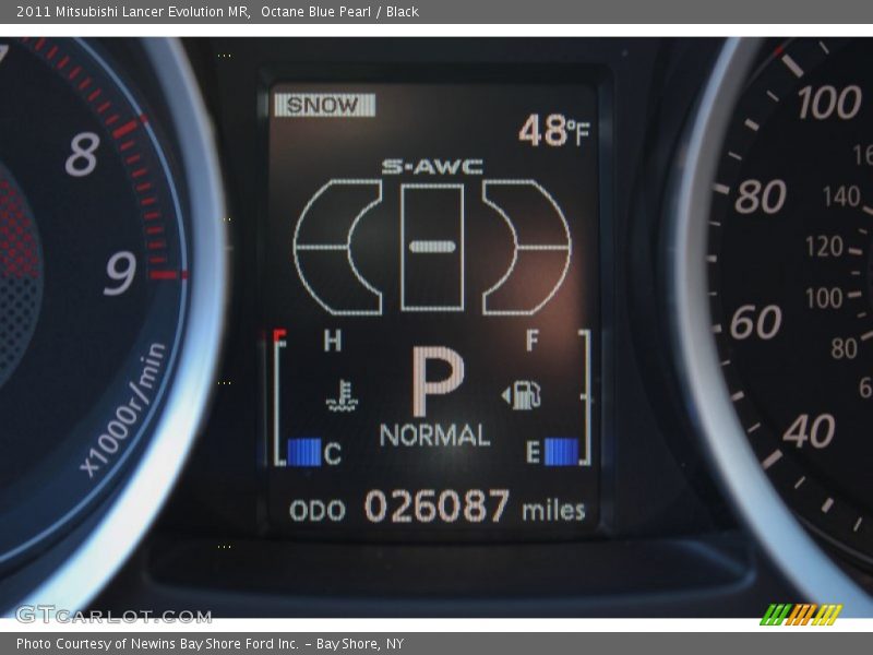 Octane Blue Pearl / Black 2011 Mitsubishi Lancer Evolution MR