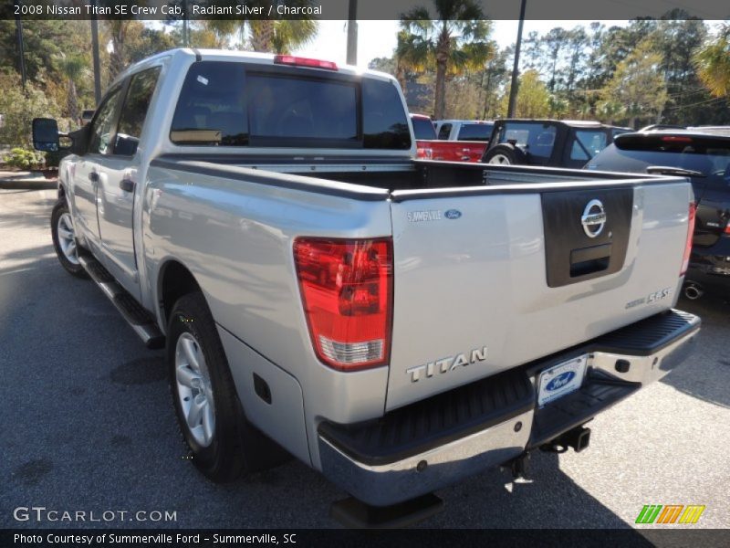 Radiant Silver / Charcoal 2008 Nissan Titan SE Crew Cab