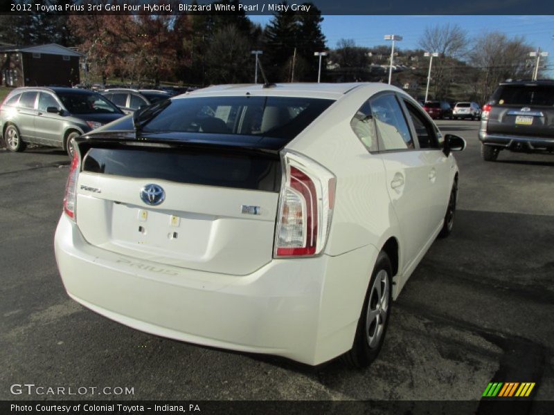 Blizzard White Pearl / Misty Gray 2012 Toyota Prius 3rd Gen Four Hybrid