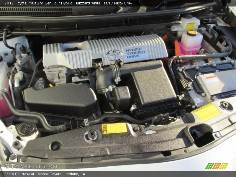 Blizzard White Pearl / Misty Gray 2012 Toyota Prius 3rd Gen Four Hybrid