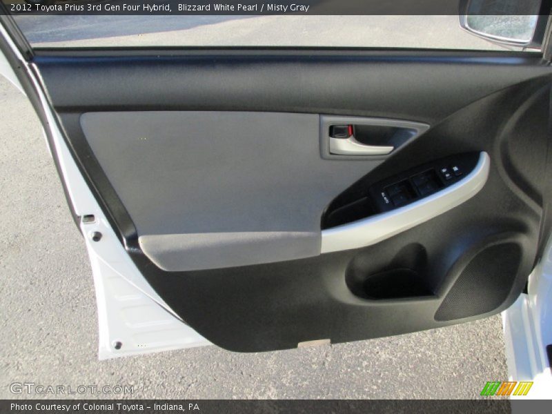Blizzard White Pearl / Misty Gray 2012 Toyota Prius 3rd Gen Four Hybrid