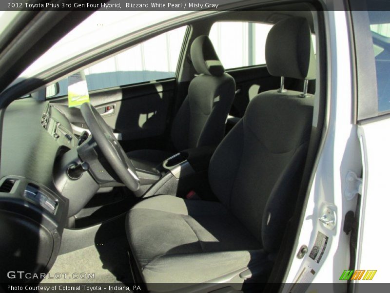 Blizzard White Pearl / Misty Gray 2012 Toyota Prius 3rd Gen Four Hybrid