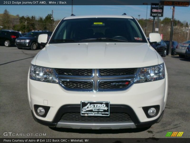 White / Black 2013 Dodge Journey SXT AWD