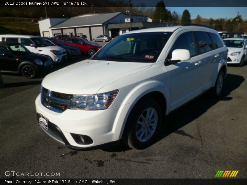White / Black 2013 Dodge Journey SXT AWD