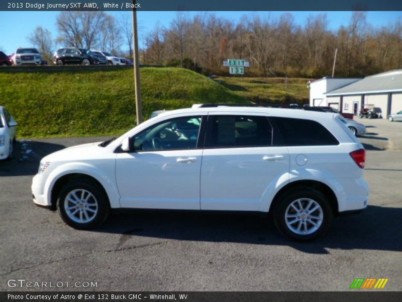 White / Black 2013 Dodge Journey SXT AWD