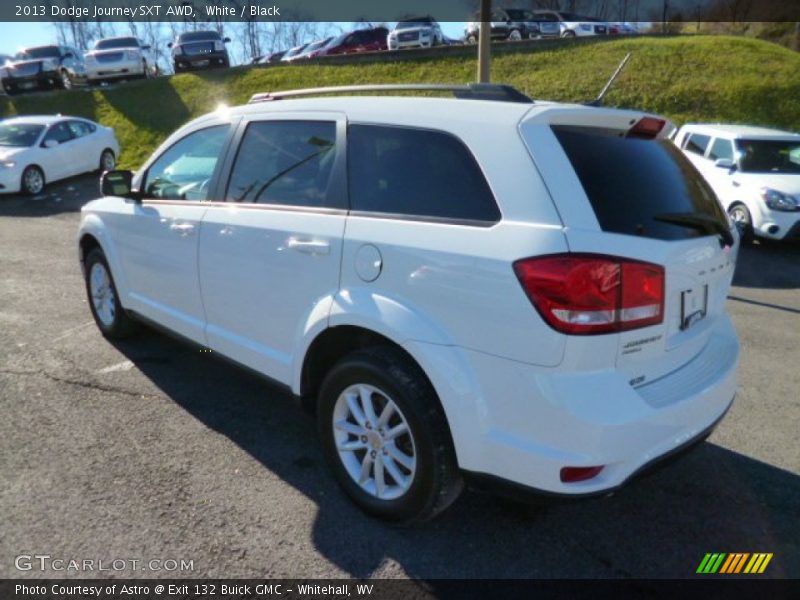White / Black 2013 Dodge Journey SXT AWD