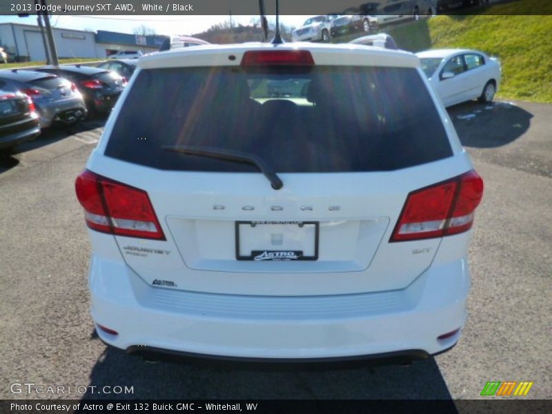 White / Black 2013 Dodge Journey SXT AWD