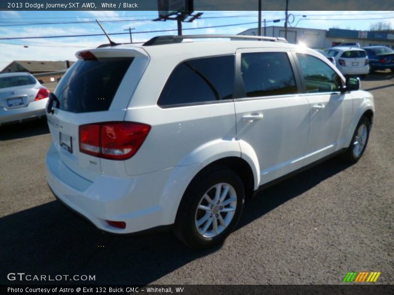 White / Black 2013 Dodge Journey SXT AWD