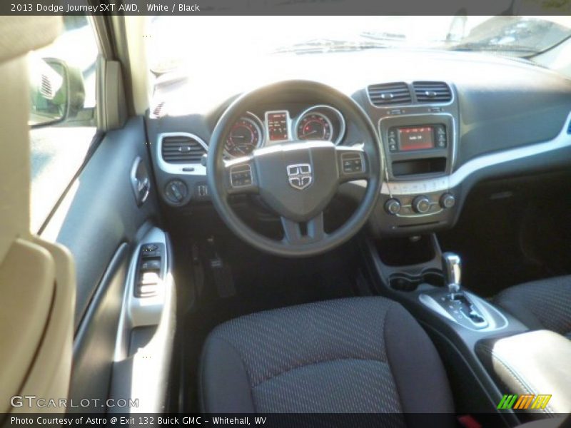 White / Black 2013 Dodge Journey SXT AWD