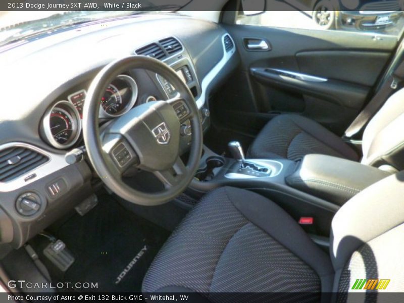 White / Black 2013 Dodge Journey SXT AWD