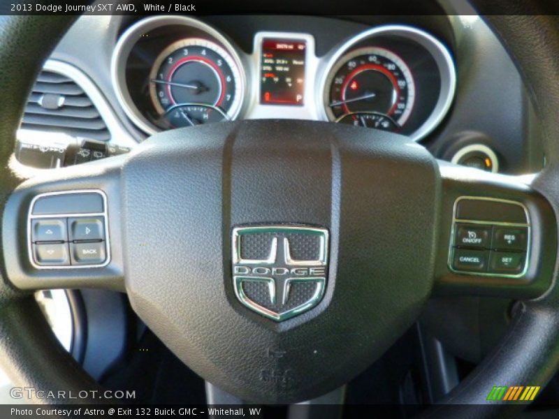 White / Black 2013 Dodge Journey SXT AWD