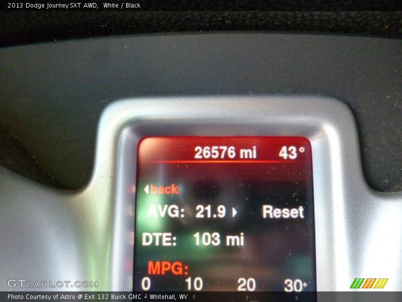 White / Black 2013 Dodge Journey SXT AWD