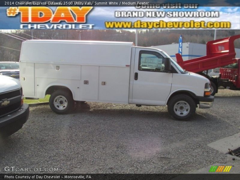 Summit White / Medium Pewter 2014 Chevrolet Express Cutaway 3500 Utility Van