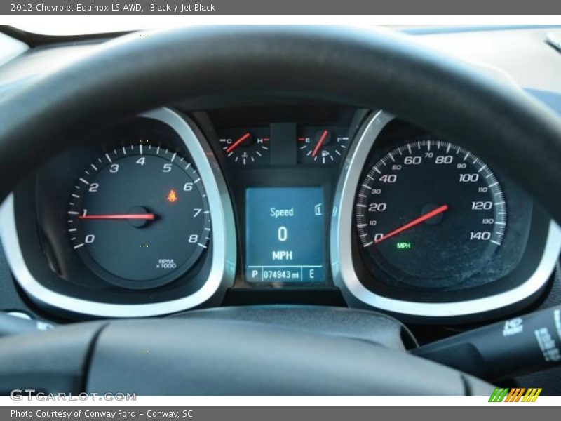 Black / Jet Black 2012 Chevrolet Equinox LS AWD