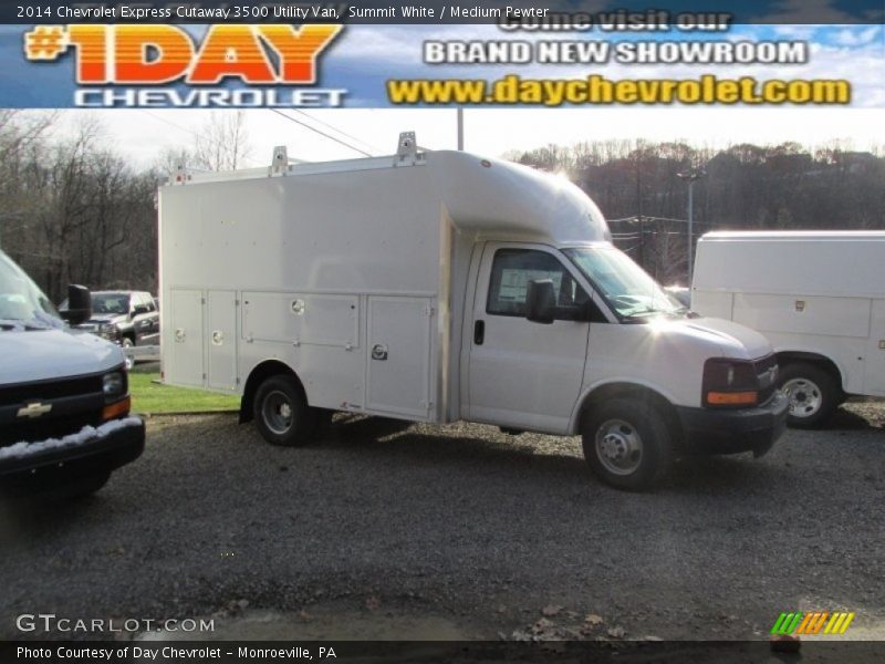 Summit White / Medium Pewter 2014 Chevrolet Express Cutaway 3500 Utility Van