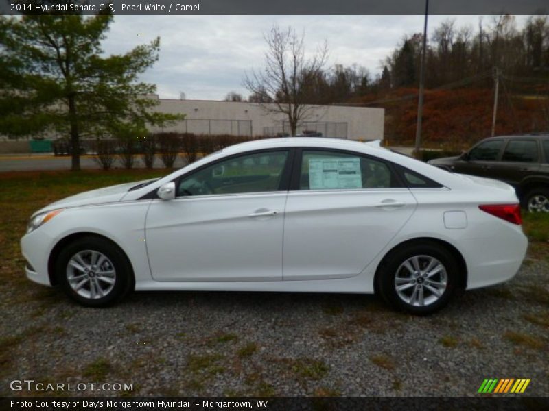 Pearl White / Camel 2014 Hyundai Sonata GLS