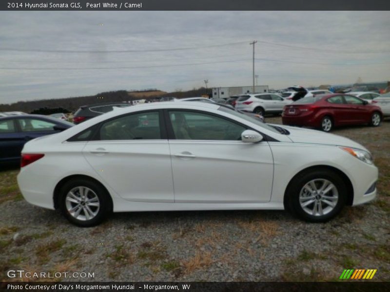 Pearl White / Camel 2014 Hyundai Sonata GLS