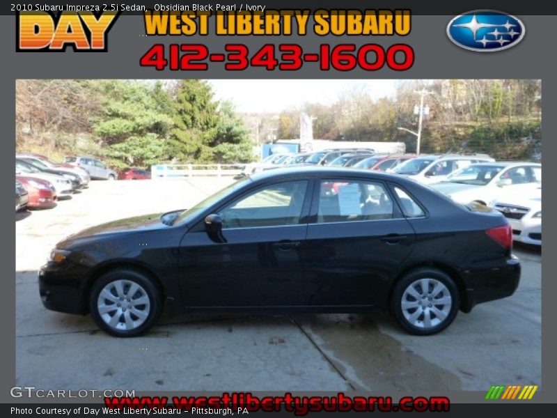 Obsidian Black Pearl / Ivory 2010 Subaru Impreza 2.5i Sedan