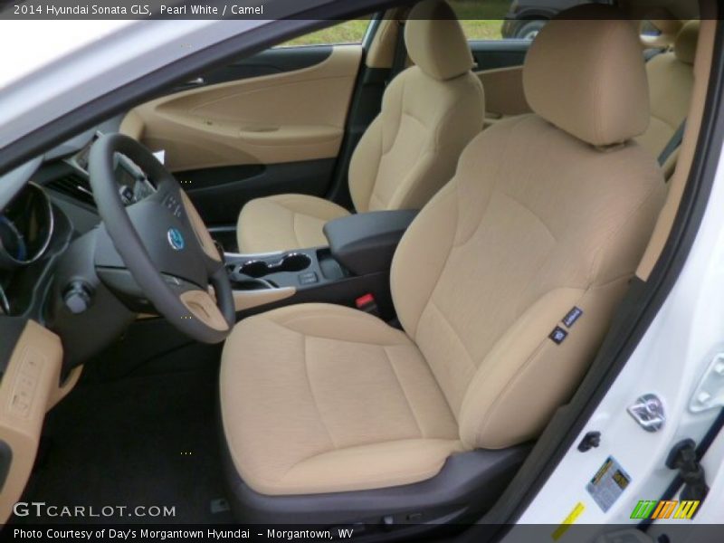 Pearl White / Camel 2014 Hyundai Sonata GLS