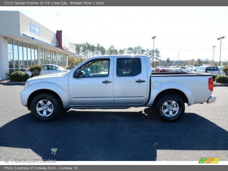 Brilliant Silver / Steel 2013 Nissan Frontier SV V6 Crew Cab