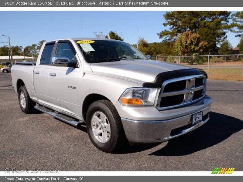 Bright Silver Metallic / Dark Slate/Medium Graystone 2010 Dodge Ram 1500 SLT Quad Cab
