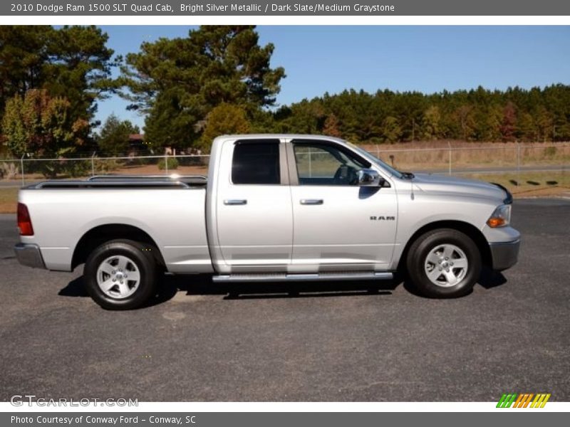 Bright Silver Metallic / Dark Slate/Medium Graystone 2010 Dodge Ram 1500 SLT Quad Cab