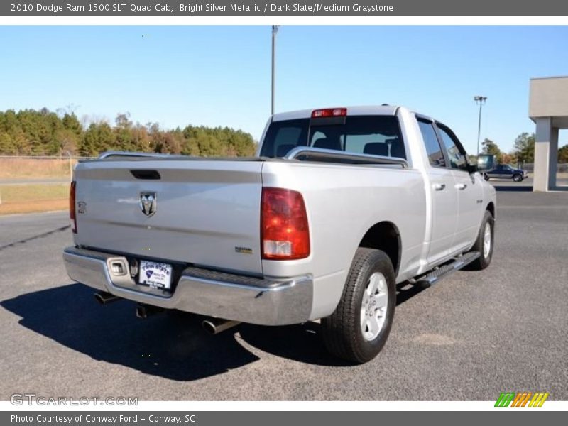 Bright Silver Metallic / Dark Slate/Medium Graystone 2010 Dodge Ram 1500 SLT Quad Cab