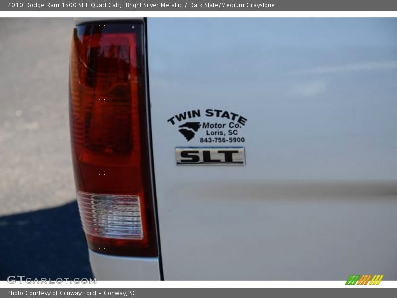 Bright Silver Metallic / Dark Slate/Medium Graystone 2010 Dodge Ram 1500 SLT Quad Cab