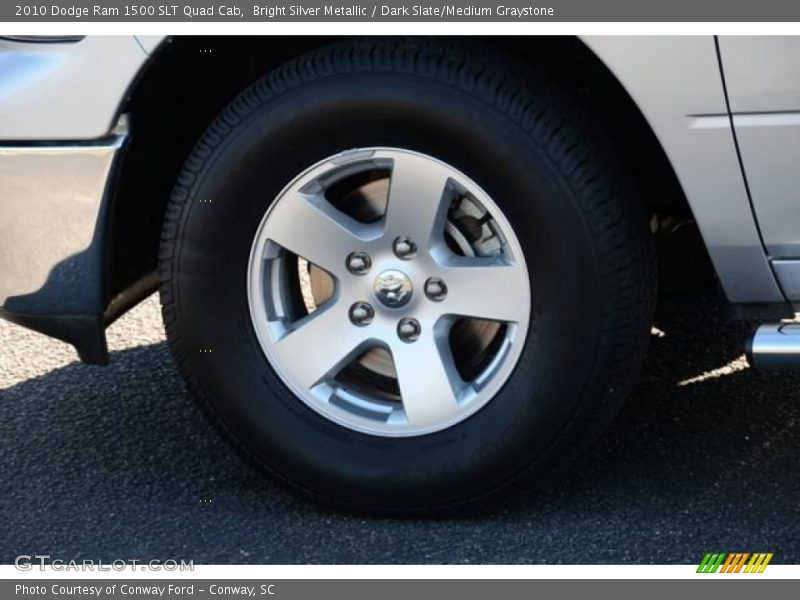Bright Silver Metallic / Dark Slate/Medium Graystone 2010 Dodge Ram 1500 SLT Quad Cab