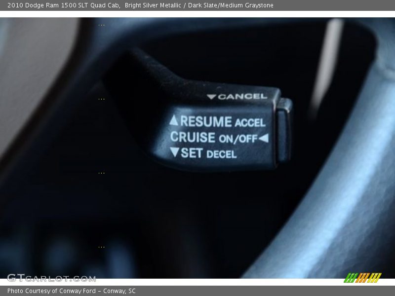 Bright Silver Metallic / Dark Slate/Medium Graystone 2010 Dodge Ram 1500 SLT Quad Cab