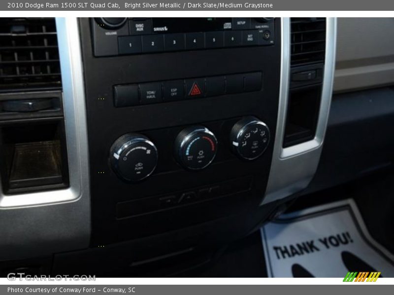 Bright Silver Metallic / Dark Slate/Medium Graystone 2010 Dodge Ram 1500 SLT Quad Cab