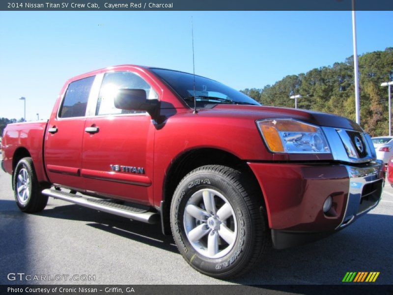Cayenne Red / Charcoal 2014 Nissan Titan SV Crew Cab