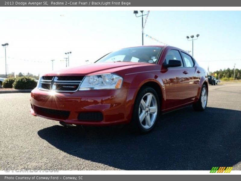 Redline 2-Coat Pearl / Black/Light Frost Beige 2013 Dodge Avenger SE