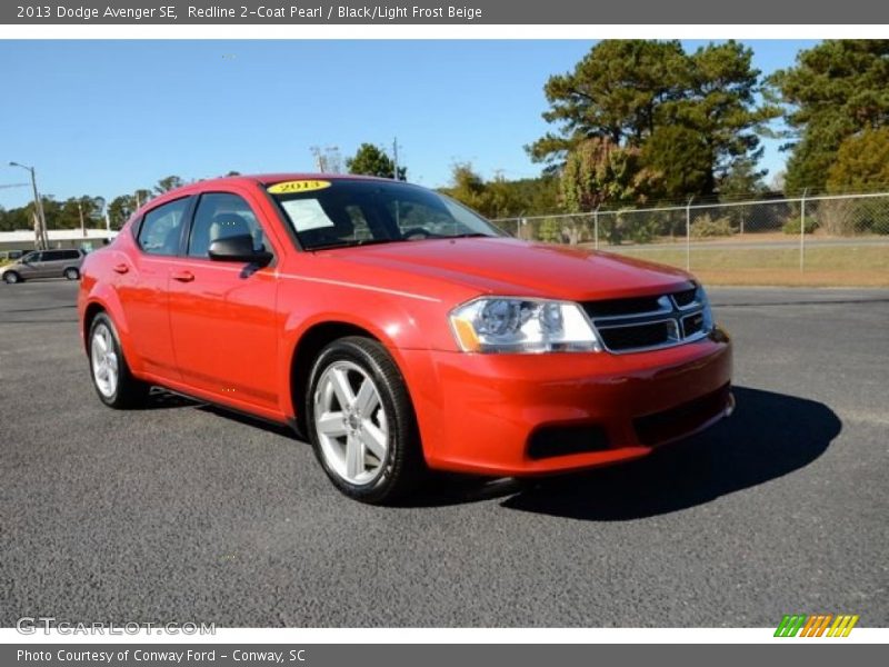 Redline 2-Coat Pearl / Black/Light Frost Beige 2013 Dodge Avenger SE
