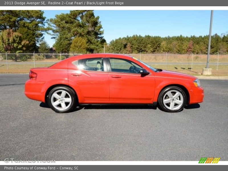 Redline 2-Coat Pearl / Black/Light Frost Beige 2013 Dodge Avenger SE