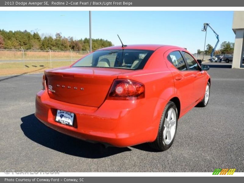 Redline 2-Coat Pearl / Black/Light Frost Beige 2013 Dodge Avenger SE