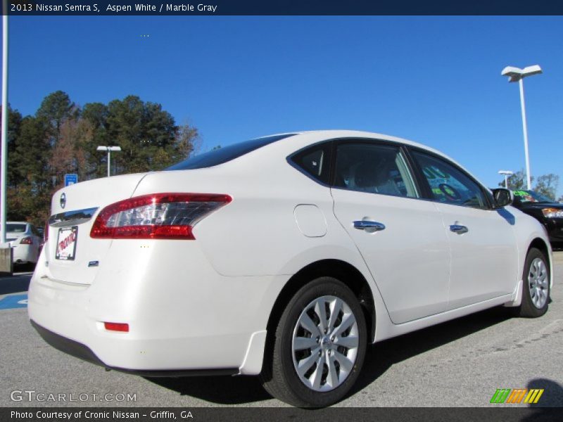 Aspen White / Marble Gray 2013 Nissan Sentra S