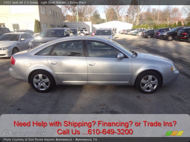 Light Silver Metallic / Ebony Black 2002 Audi A6 3.0 Sedan