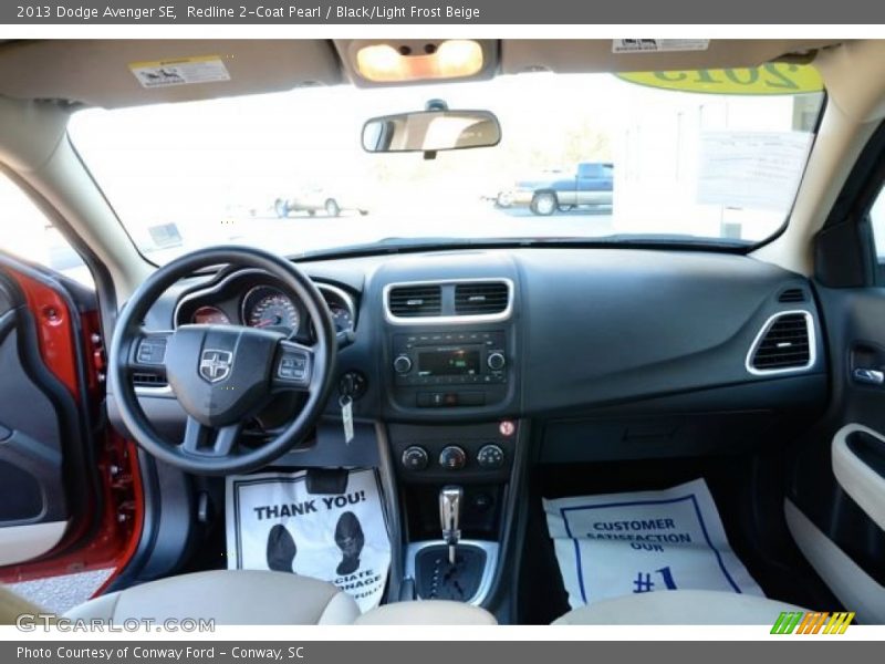 Redline 2-Coat Pearl / Black/Light Frost Beige 2013 Dodge Avenger SE
