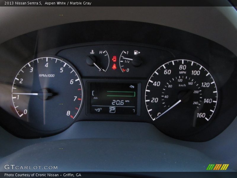 Aspen White / Marble Gray 2013 Nissan Sentra S