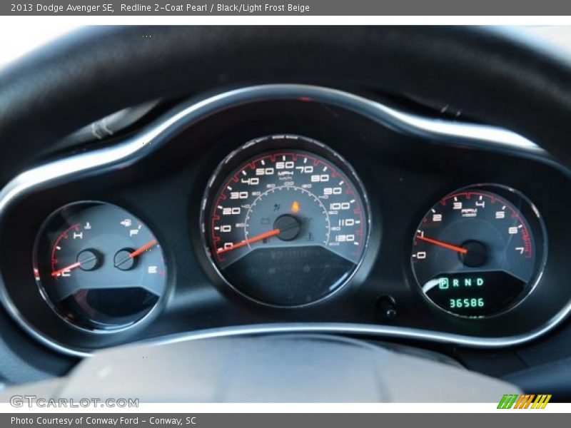 Redline 2-Coat Pearl / Black/Light Frost Beige 2013 Dodge Avenger SE