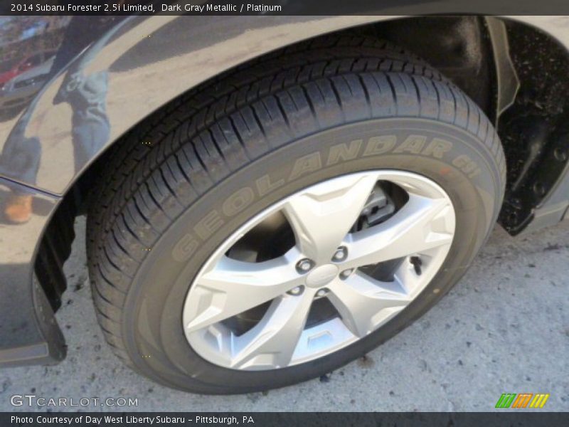 Dark Gray Metallic / Platinum 2014 Subaru Forester 2.5i Limited