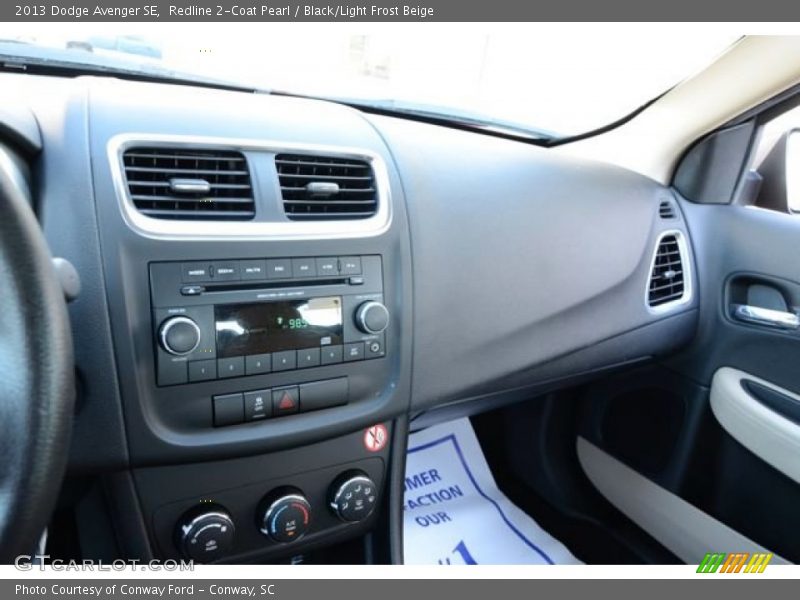 Redline 2-Coat Pearl / Black/Light Frost Beige 2013 Dodge Avenger SE