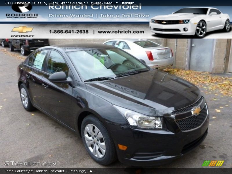 Black Granite Metallic / Jet Black/Medium Titanium 2014 Chevrolet Cruze LS