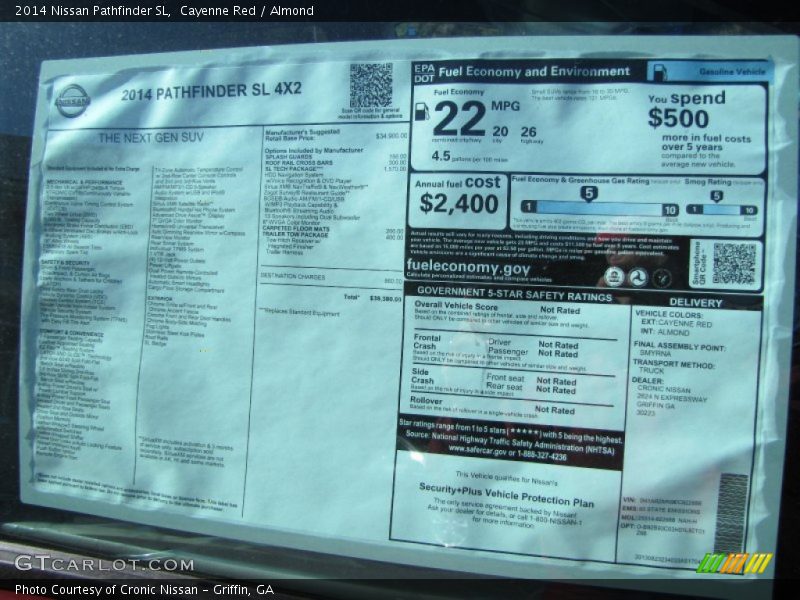 Cayenne Red / Almond 2014 Nissan Pathfinder SL