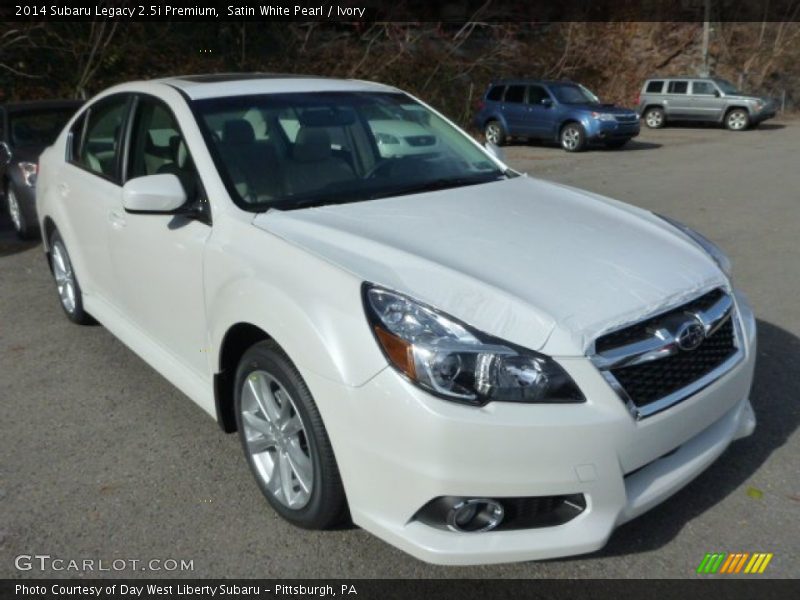 Satin White Pearl / Ivory 2014 Subaru Legacy 2.5i Premium