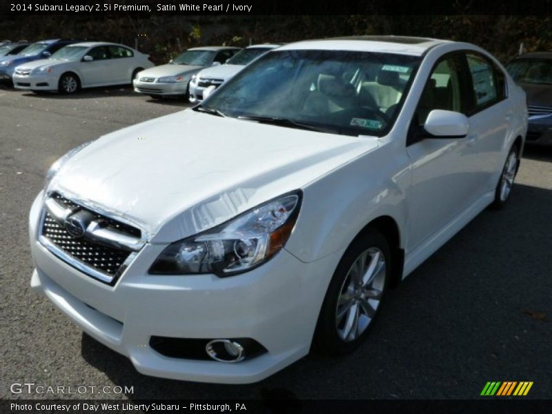 Satin White Pearl / Ivory 2014 Subaru Legacy 2.5i Premium