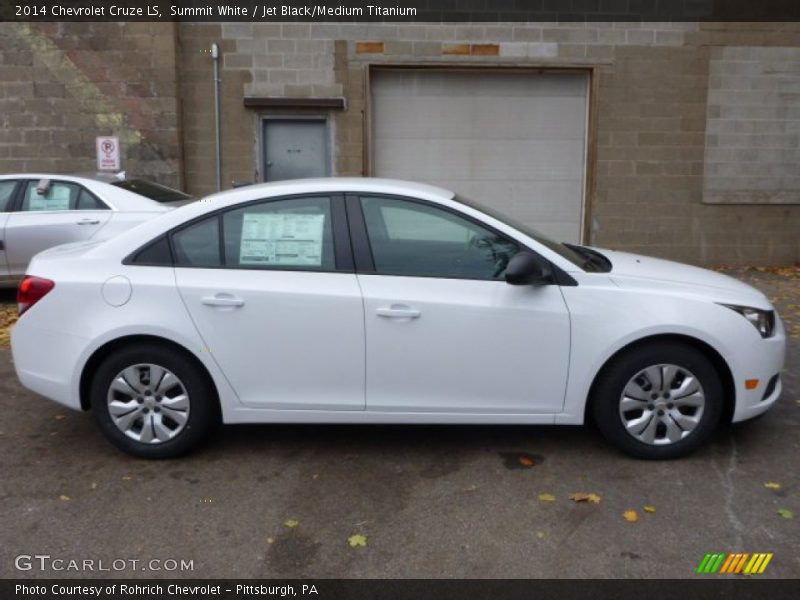 Summit White / Jet Black/Medium Titanium 2014 Chevrolet Cruze LS